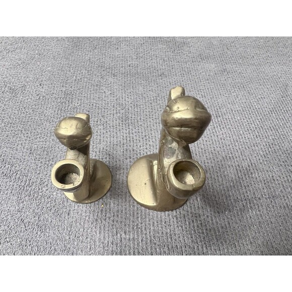 Vtg Brass Kneeling Angels Mini Small Candle Holders Incense Lot of 2 - Picture 5 of 6